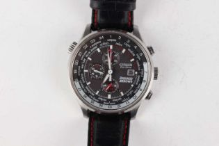 A Citizen Eco-drive Red Arrows gentleman's chronograph wristwatch, the signed black dial with