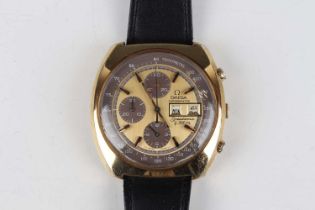 An Omega Speedsonic F300 Hz Chronometer gilt metal fronted and steel backed gentleman's