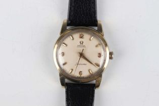 An Omega Automatic Seamaster gilt metal fronted and steel backed gentleman's wristwatch, circa 1958,