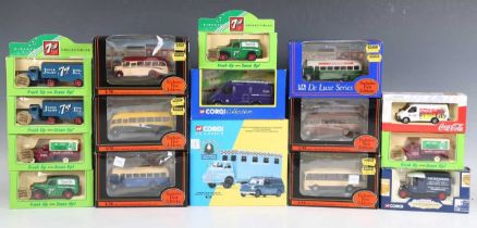 A collection of diecast vehicles, including Corgi Classics No. 08006 Thames Valley Police set, other