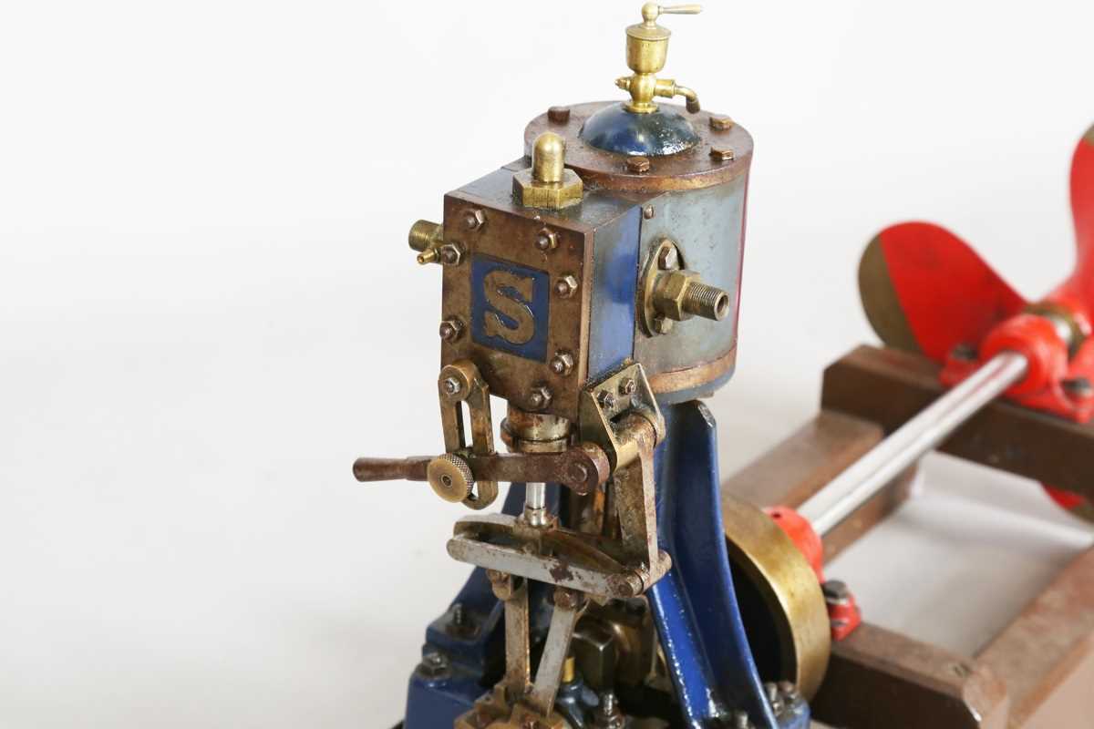 A Stuart Turner No. 5 vertical steam engine with reversing gear ...