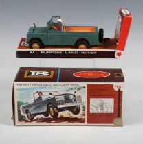 A Britains No. 9676 1:32 scale All Purpose Land Rover with driver, boxed with sticker sheet and