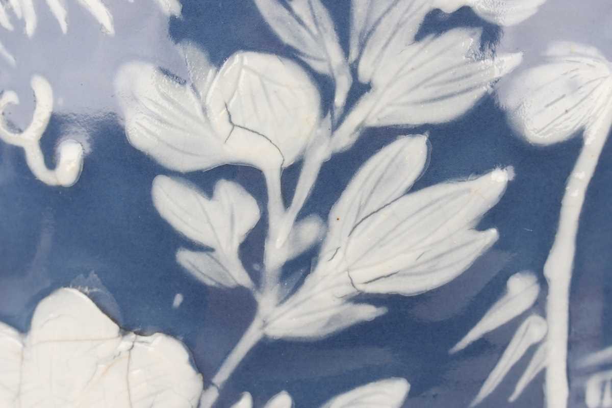 A Chinese white enamelled and blue glazed porcelain vase, late 19th century, of shouldered - Image 22 of 22