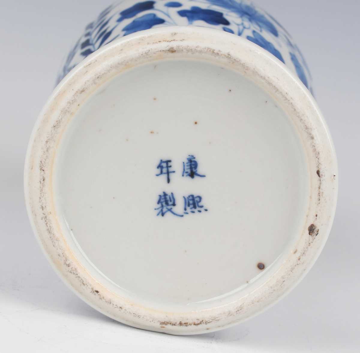 A group of six Chinese blue and white porcelain vases and covers, late 19th century, each of - Image 68 of 75