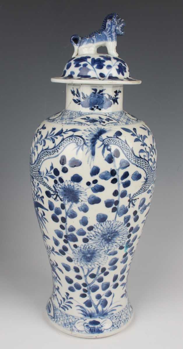 A group of six Chinese blue and white porcelain vases and covers, late 19th century, each of - Image 4 of 75