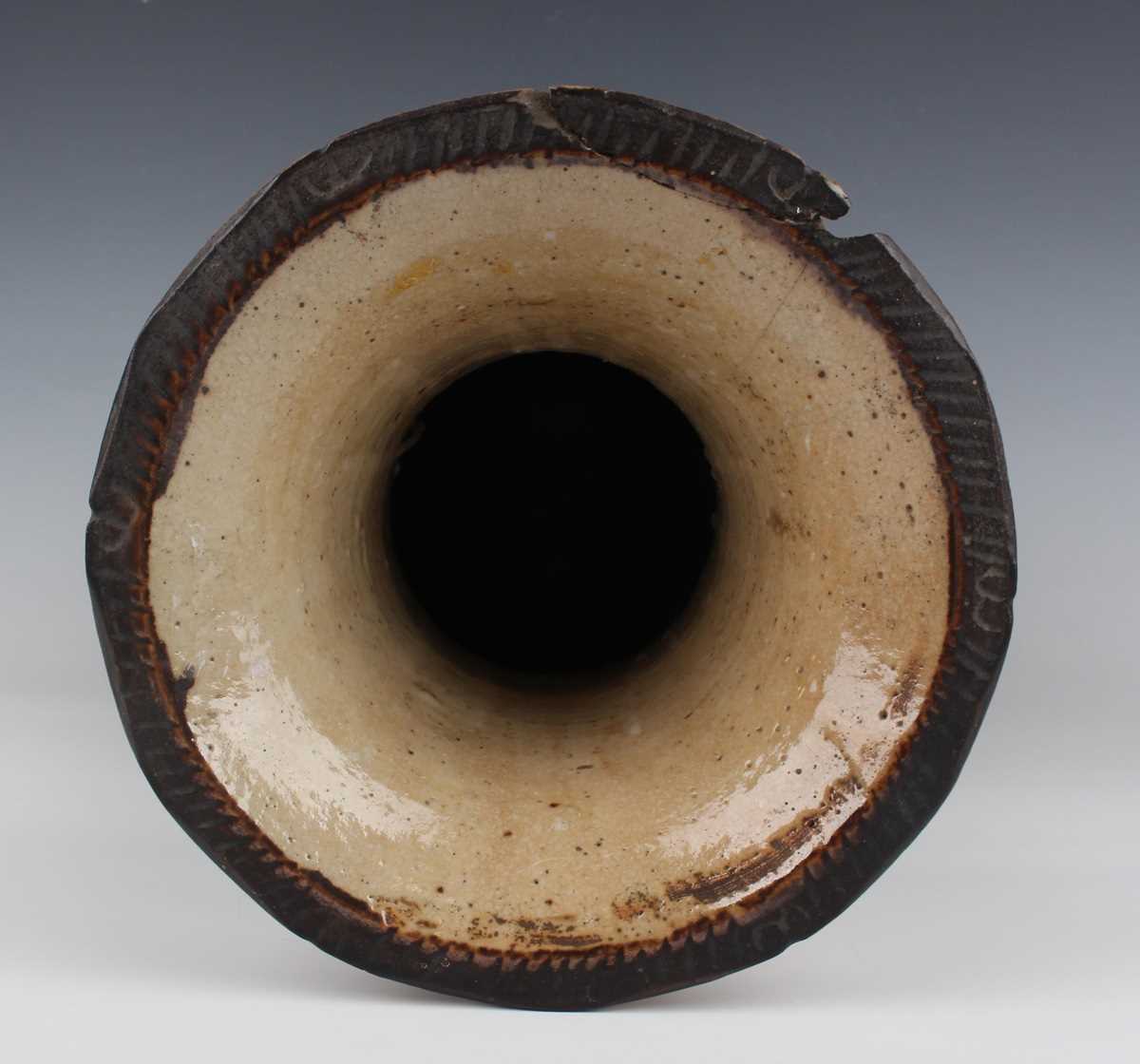 A Chinese crackle glazed porcelain vase, early 20th century, the ovoid body and flared neck - Image 6 of 19