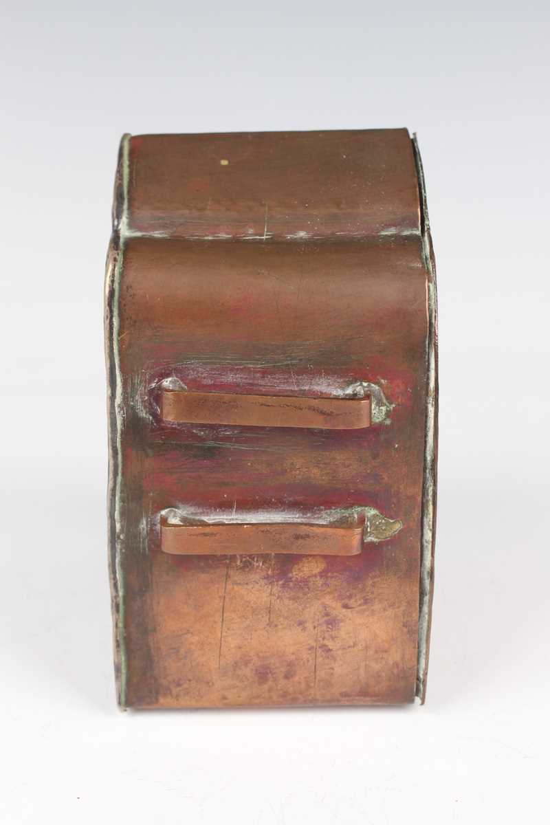 A Tibetan white metal mounted copper gau (portable shrine), late 19th century, the copper box of - Image 28 of 28