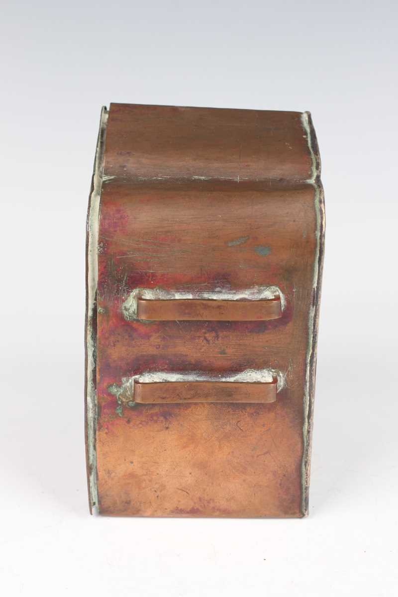 A Tibetan white metal mounted copper gau (portable shrine), late 19th century, the copper box of - Image 27 of 28