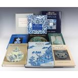 A collection of Asian art reference books, including 'Kraak Porcelain' by Maura Rinaldi, 1989, '