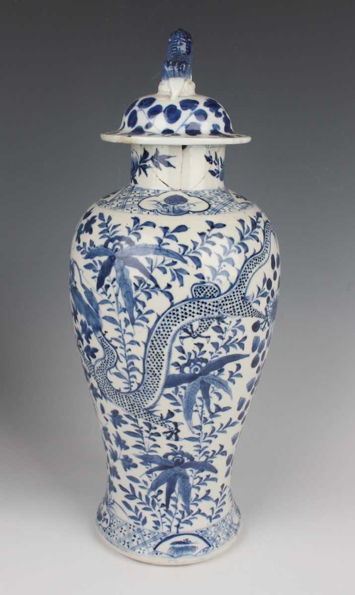 A group of six Chinese blue and white porcelain vases and covers, late 19th century, each of - Image 3 of 75