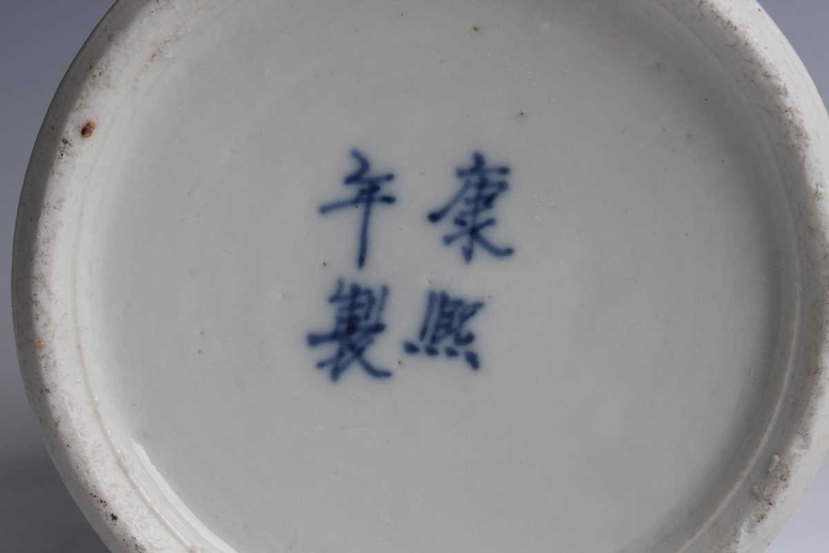 A group of six Chinese blue and white porcelain vases and covers, late 19th century, each of - Image 55 of 75