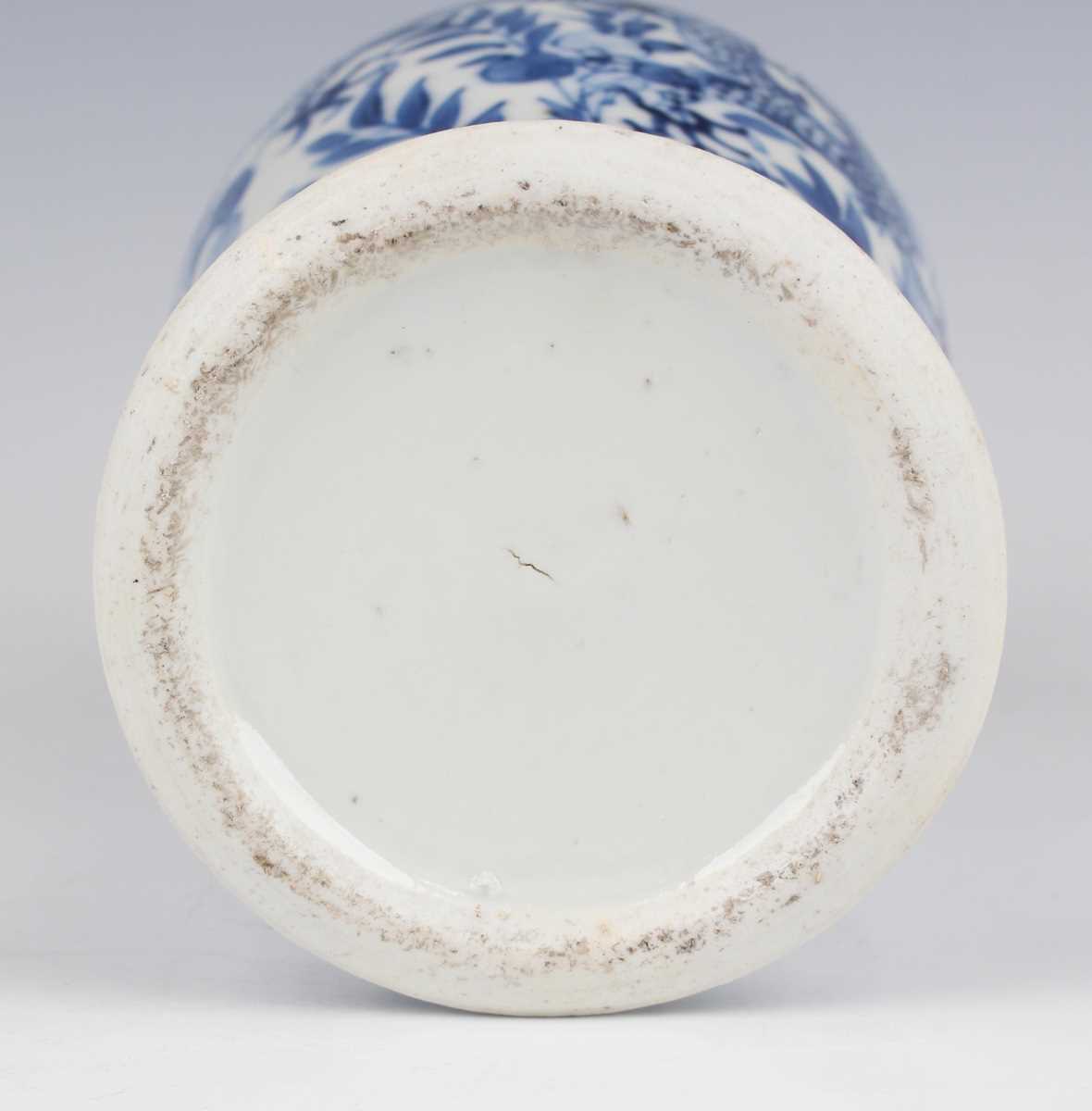 A group of six Chinese blue and white porcelain vases and covers, late 19th century, each of - Image 45 of 75