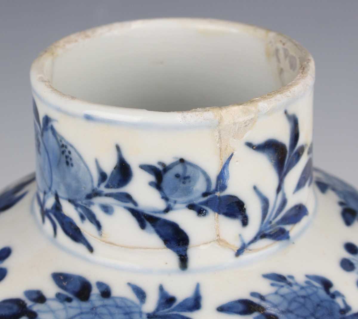 A group of six Chinese blue and white porcelain vases and covers, late 19th century, each of - Image 23 of 75