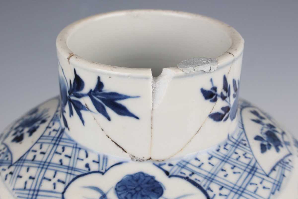 A group of six Chinese blue and white porcelain vases and covers, late 19th century, each of - Image 11 of 75