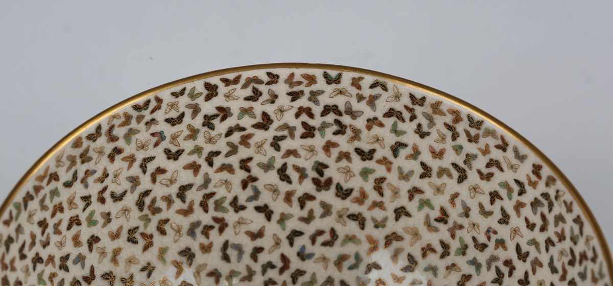 A Japanese Satsuma earthenware bowl by Yabu Meizan, Meiji period, of steep-sided circular form, - Image 14 of 21