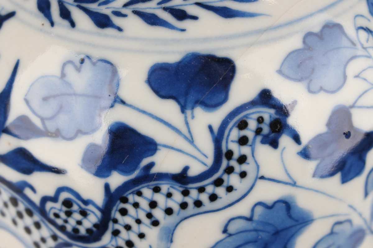 A group of six Chinese blue and white porcelain vases and covers, late 19th century, each of - Image 71 of 75