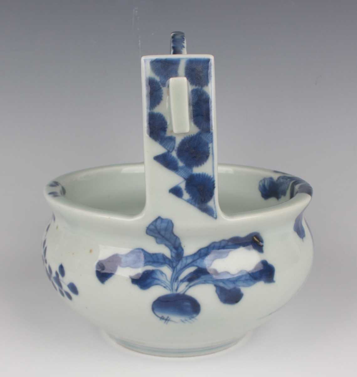 A Japanese Arita blue and white porcelain circular bowl, 19th century, of compressed circular form - Image 4 of 28