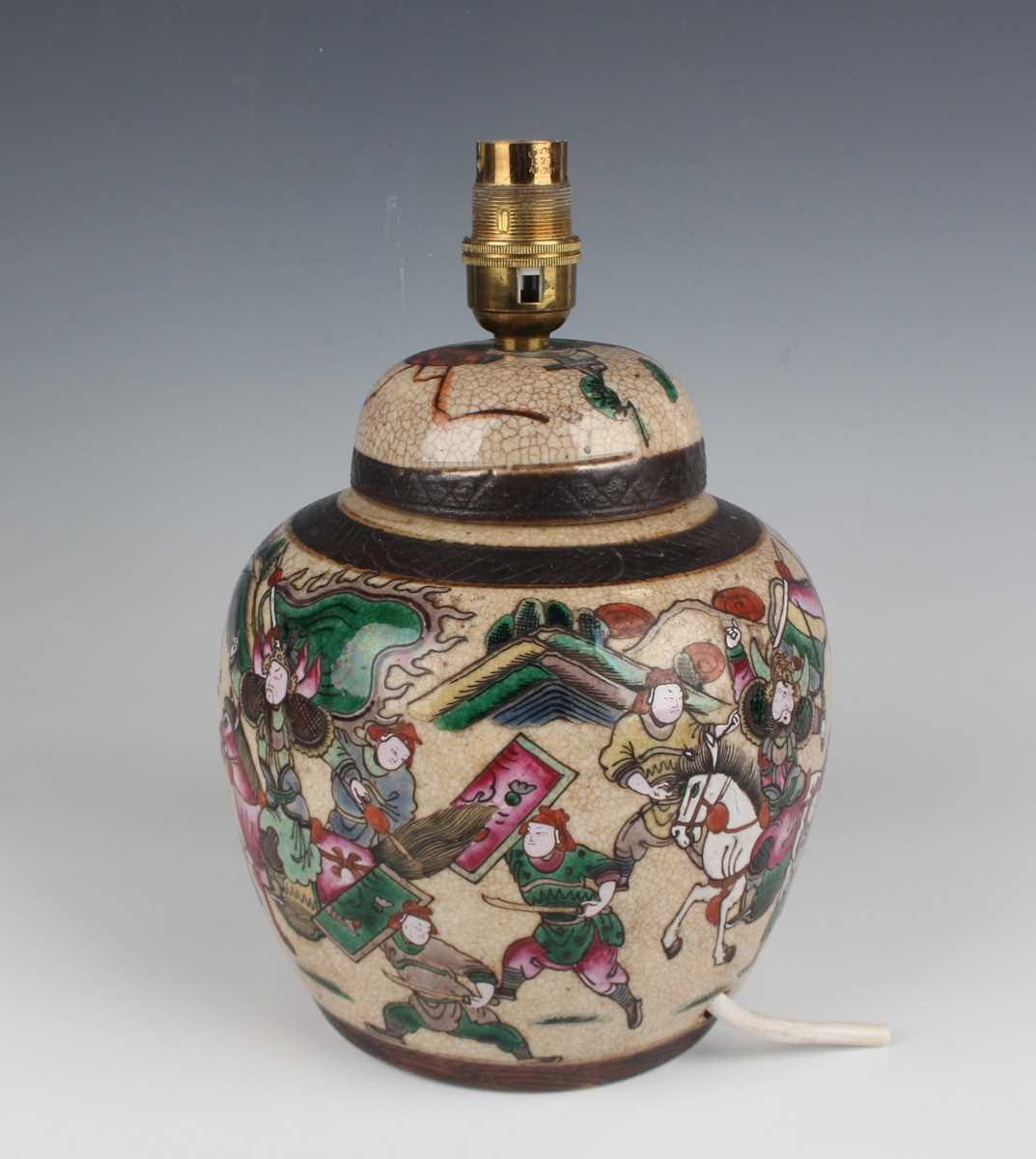 A Chinese crackle glazed porcelain vase, early 20th century, the ovoid body and flared neck - Image 14 of 19