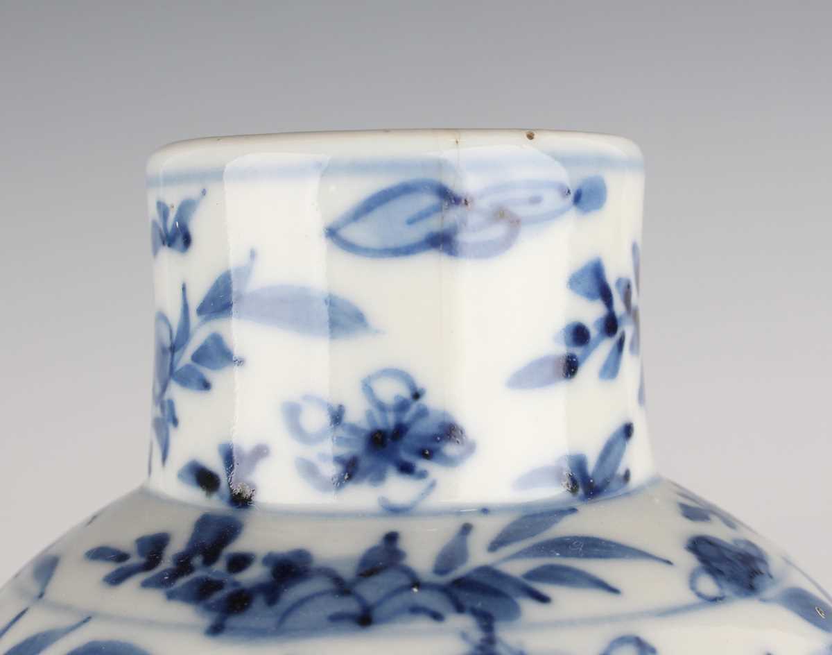 A group of six Chinese blue and white porcelain vases and covers, late 19th century, each of - Image 46 of 75