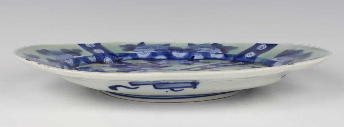 A Japanese Arita blue and white porcelain circular bowl, 19th century, of compressed circular form - Image 17 of 28