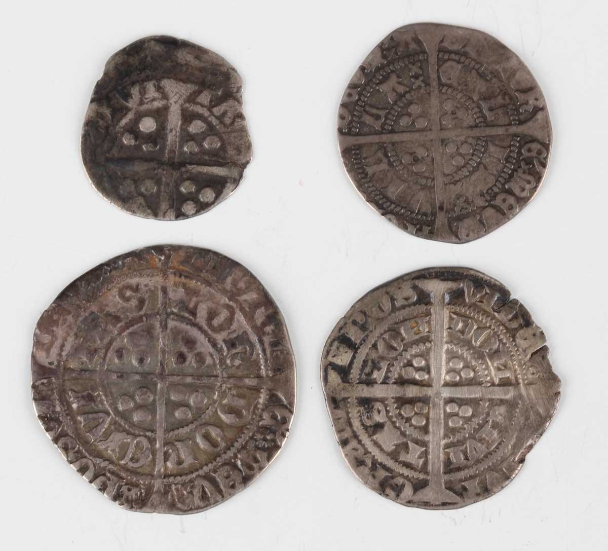 An Edward IV groat 1461-1485, London Mint, an Edward III half-groat 1327-1377, London Mint, and - Image 2 of 2