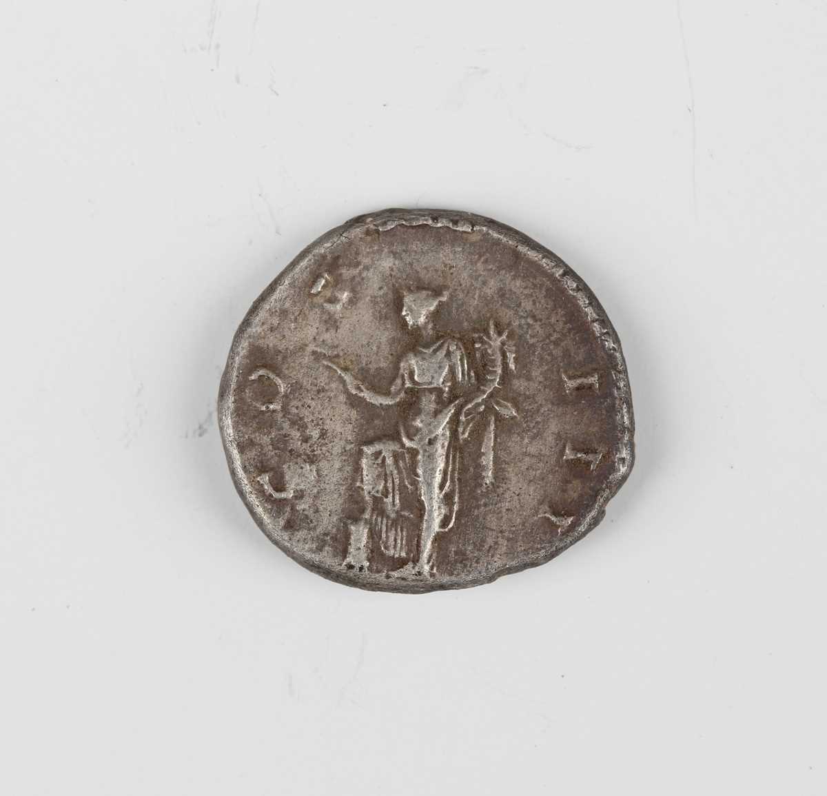 An Imperial Roman Hadrian silver denarius 117-138 AD, reverse with Annona standing left, detailed ' - Image 2 of 2