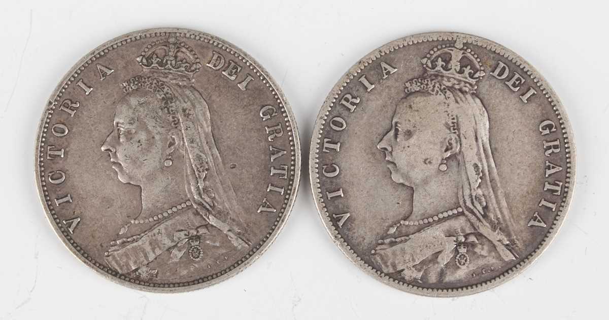 A small collection of British silver and silver nickel coinage, including a George IV crown 1821, - Image 6 of 9