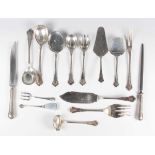 An early 20th century German canteen of .800 silver cutlery by Koch & Bergfeld, including table