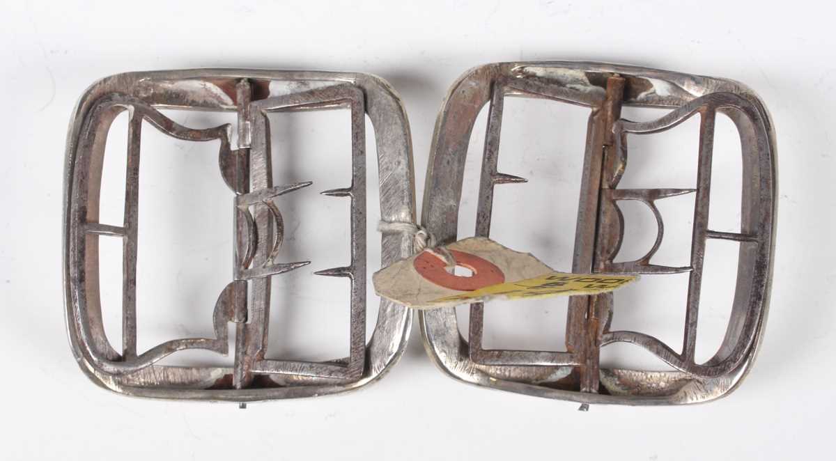 A pair of George III silver and steel shoe buckles, London 1804 by George Smith II and Thomas - Image 6 of 6