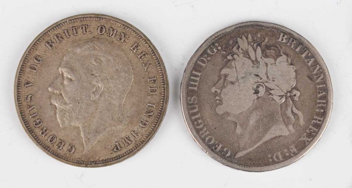 An Edward VII Maundy four-coin set 1907, uncased, a George III crown 1822, a George V crown 1935 and - Image 4 of 5