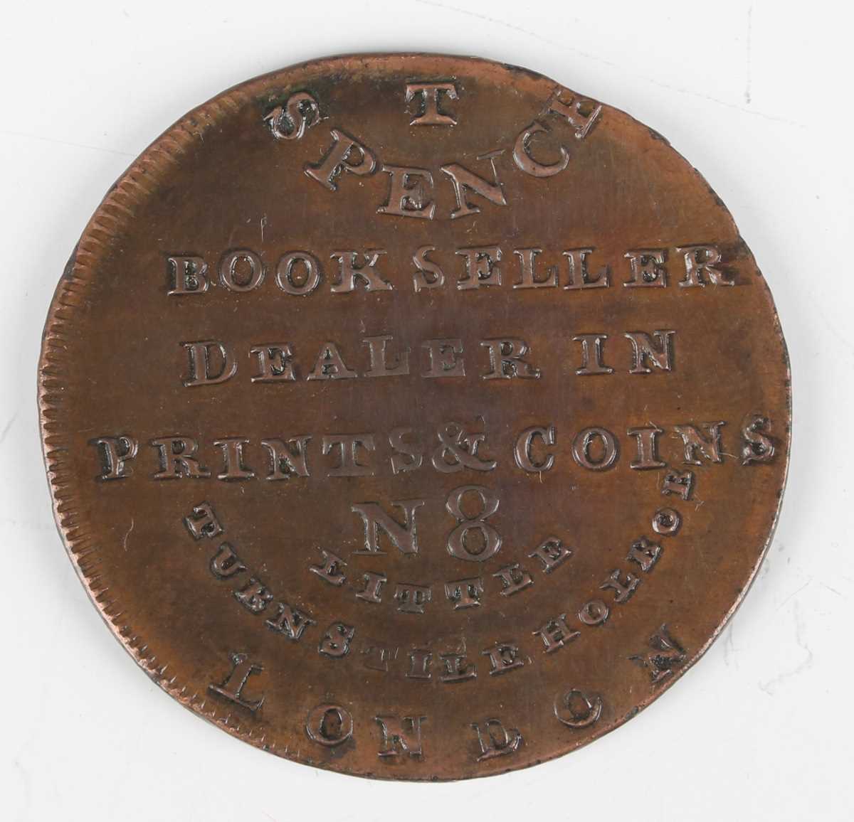 A Thomas Spence halfpenny mule token, detailed 'A Westminster Scholar' (DH 704), and an - Image 5 of 5