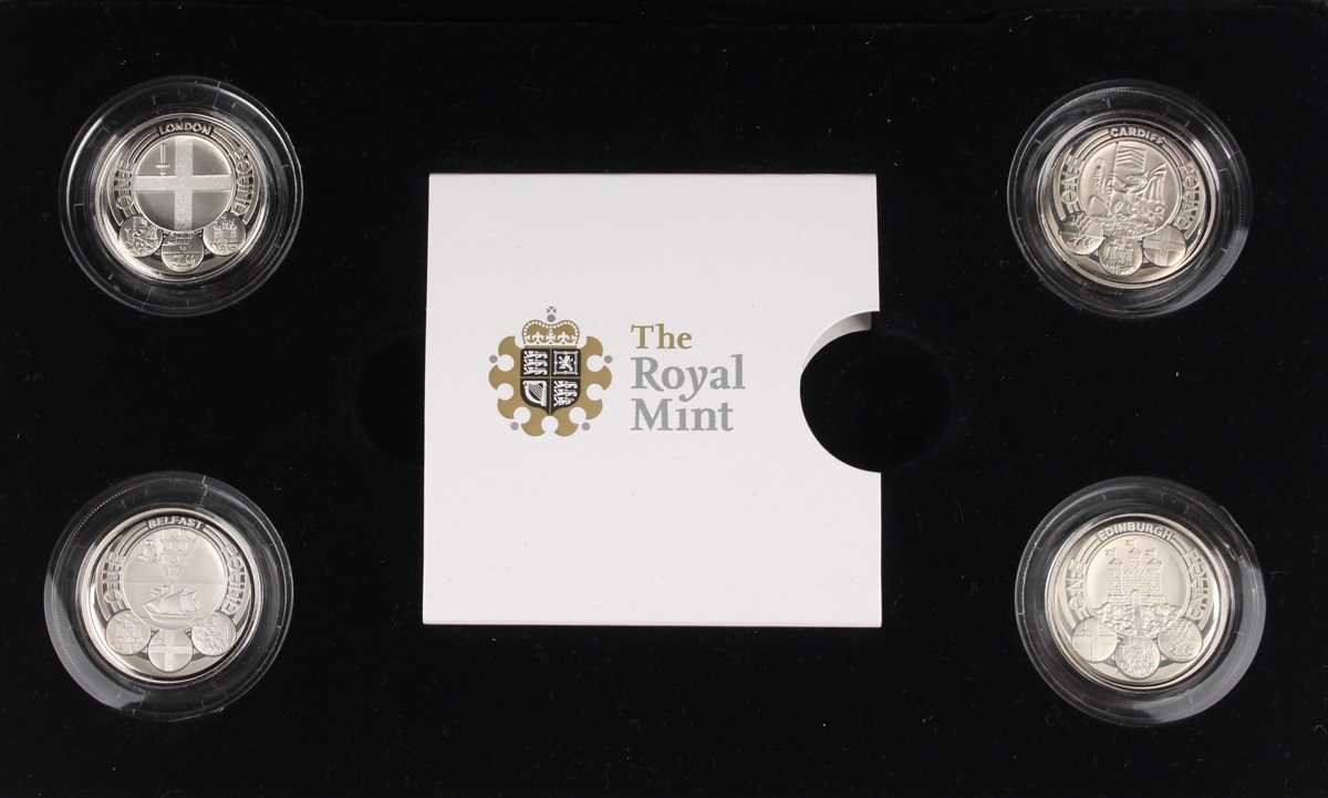 An Elizabeth II Royal Mint Britannia Design one-ounce silver bullion four-coin set, comprising 1999, - Image 5 of 6