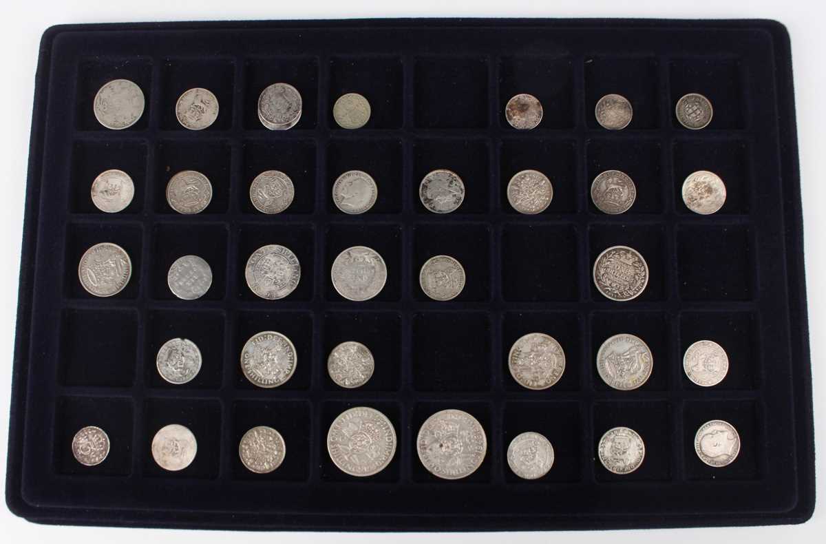 A collection of 18th, 19th and 20th century silver and other coinage, including half-crowns, - Image 4 of 8