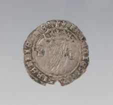 An Ireland Henry VIII sixpenny groat, harp coinage, mintmark lis (some edge loss, areas of double-