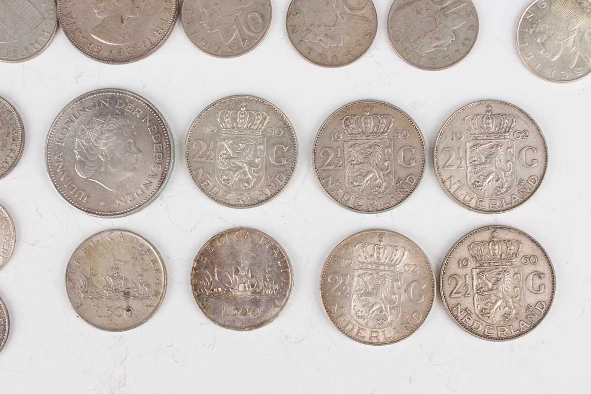 A small collection of various European and world silver and metal coinage, including a Switzerland - Image 3 of 5