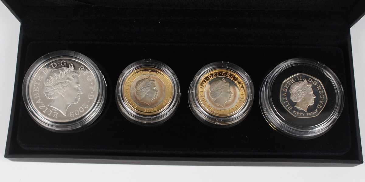 An Elizabeth II Royal Mint United Kingdom silver piedfort four-coin collection, including Kew - Image 3 of 3
