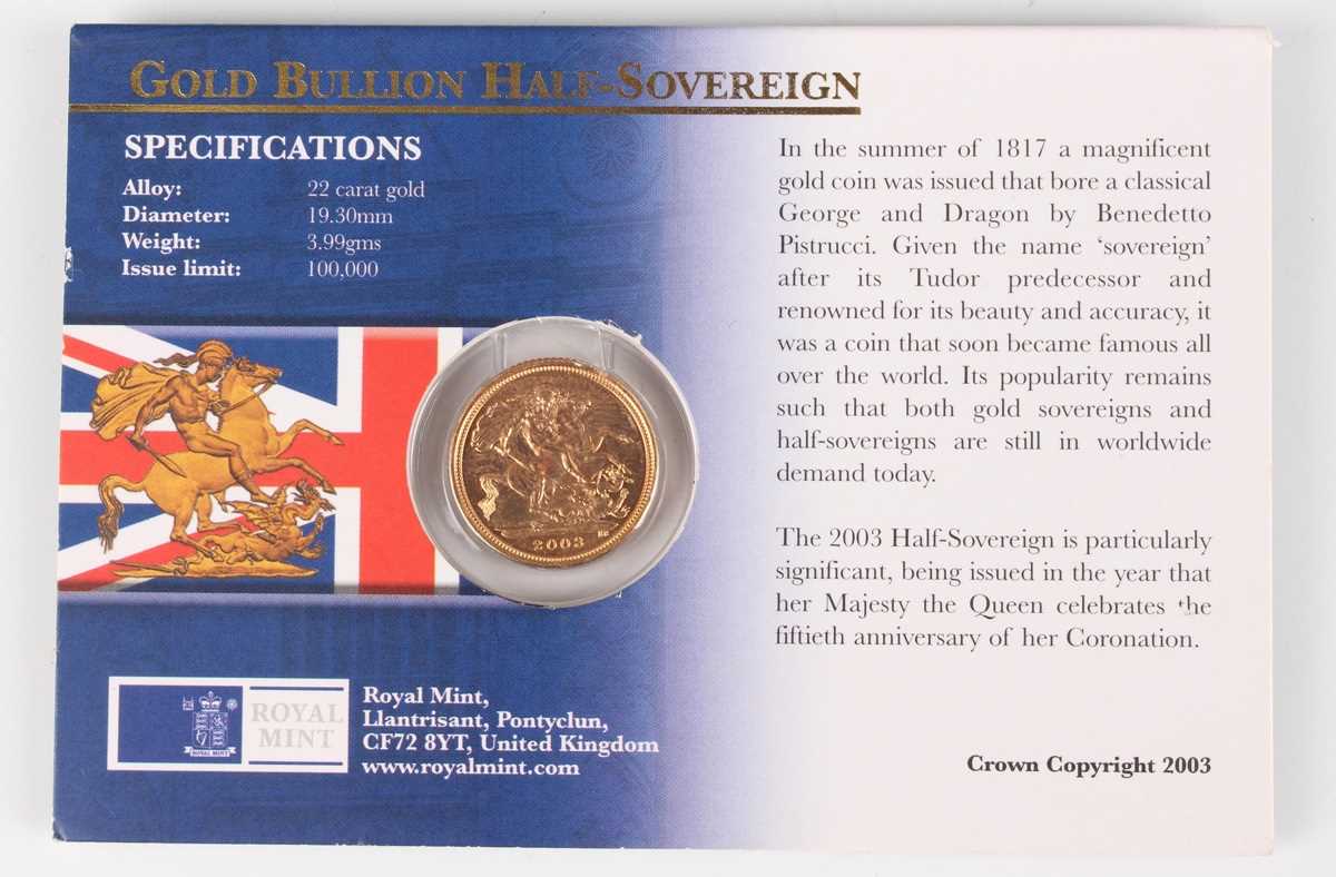 An Elizabeth II Royal Mint Gold Bullion half-sovereign 2004, within a presentation pack. - Image 2 of 2