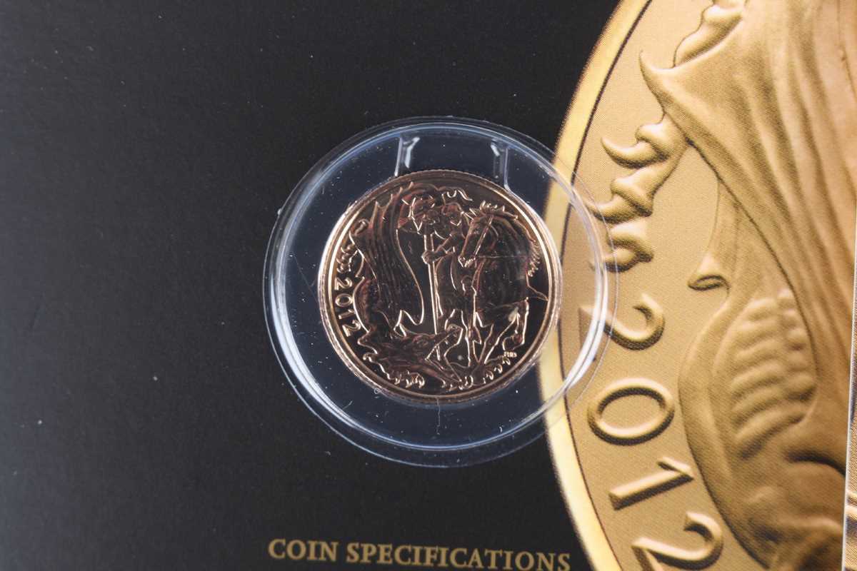 An Elizabeth II Royal Mint Brilliant Uncirculated sovereign, a half-sovereign and a quarter- - Image 2 of 5