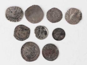 A Scotland Charles I hammered silver twenty pence and a small group of other hammered coins,