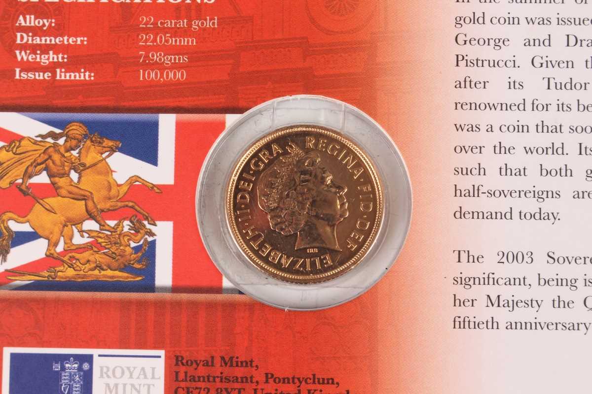 An Elizabeth II Royal Mint Gold Bullion sovereign 2003, within a presentation pack. - Image 4 of 4