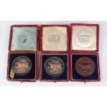 A group of three late 19th century silver and bronze British Dairy Farmers Association