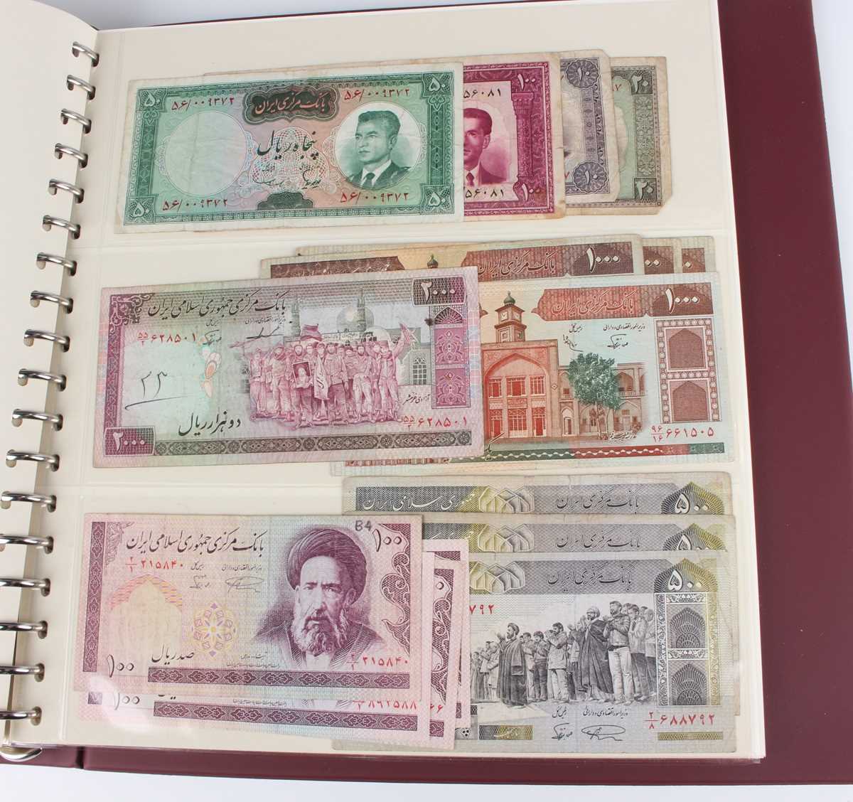 A large collection of European and world banknotes, including Iran, Jordan, USA, Jamaica, New - Image 9 of 16