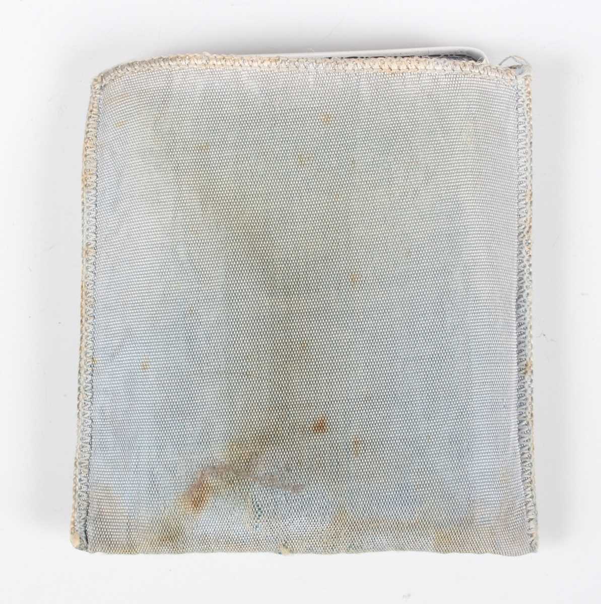 An Art Deco silver and pale blue enamelled rectangular cigarette case, Birmingham 1936 by Turner & - Image 5 of 8