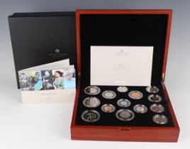 An Elizabeth II Royal Mint Premium Proof Making History fourteen-coin set 2022, cased and boxed with