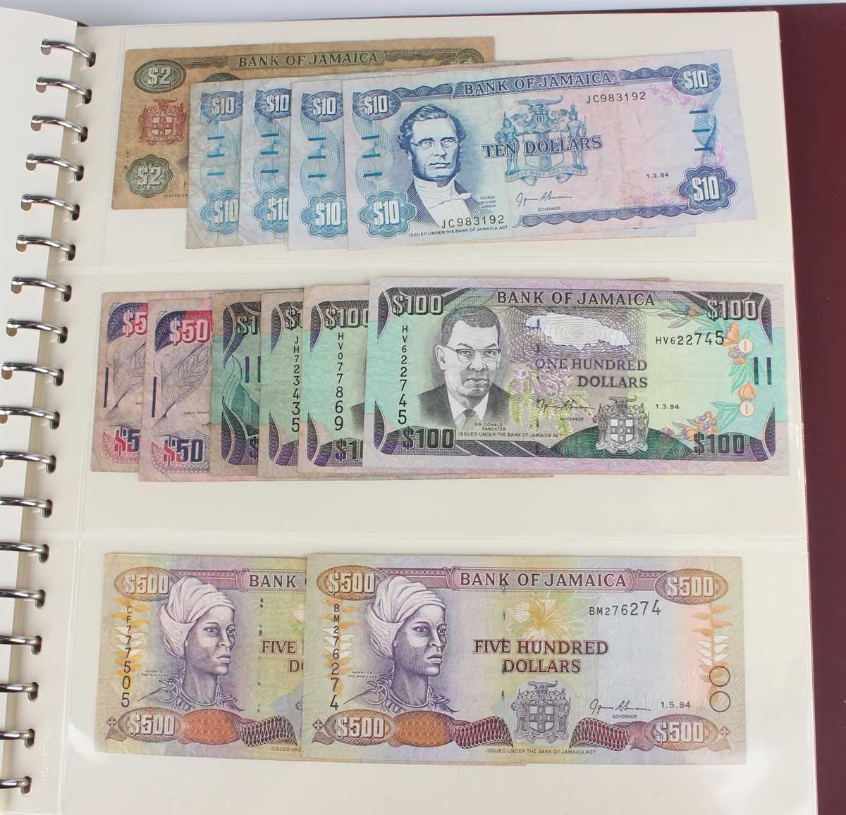 A large collection of European and world banknotes, including Iran, Jordan, USA, Jamaica, New - Image 5 of 16