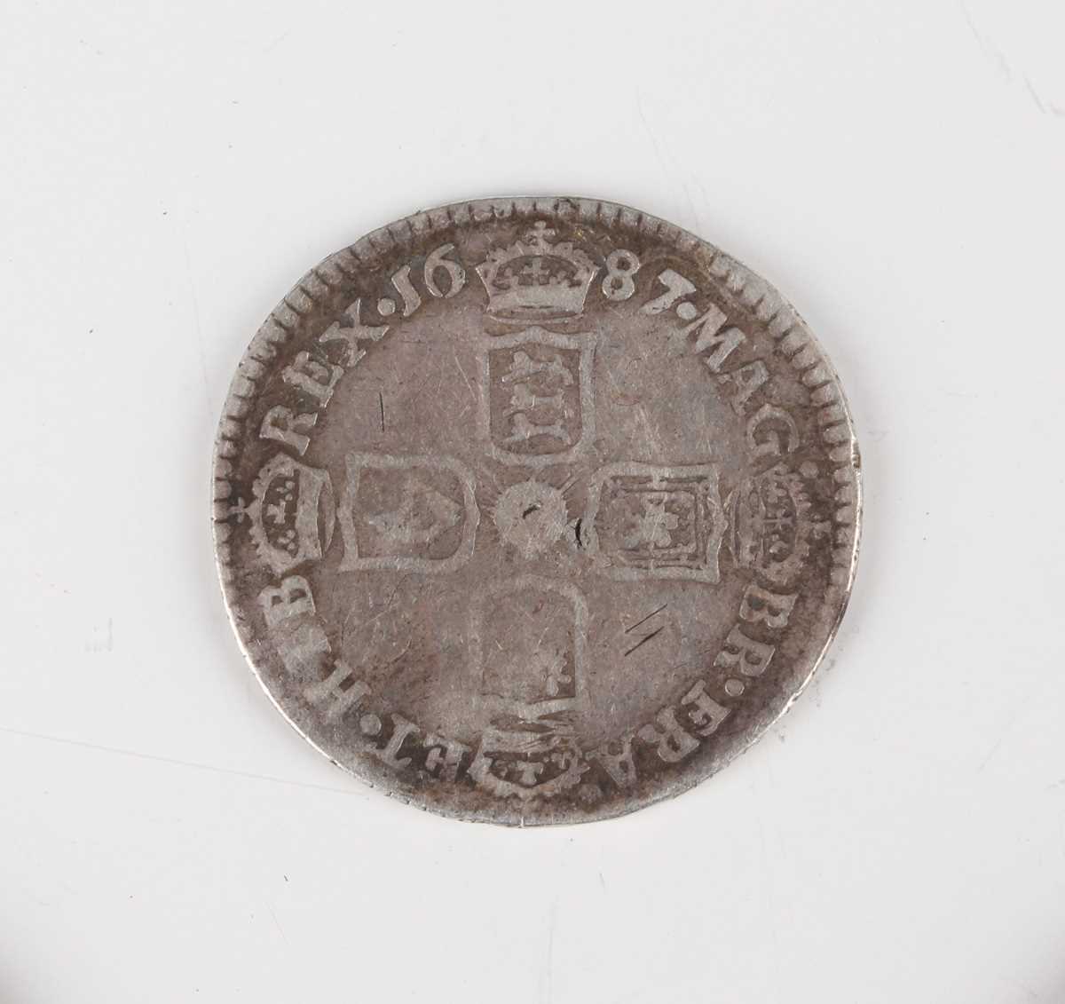 A collection of European and world coinage, including a James II sixpence 1687 and a group of USA - Image 3 of 9