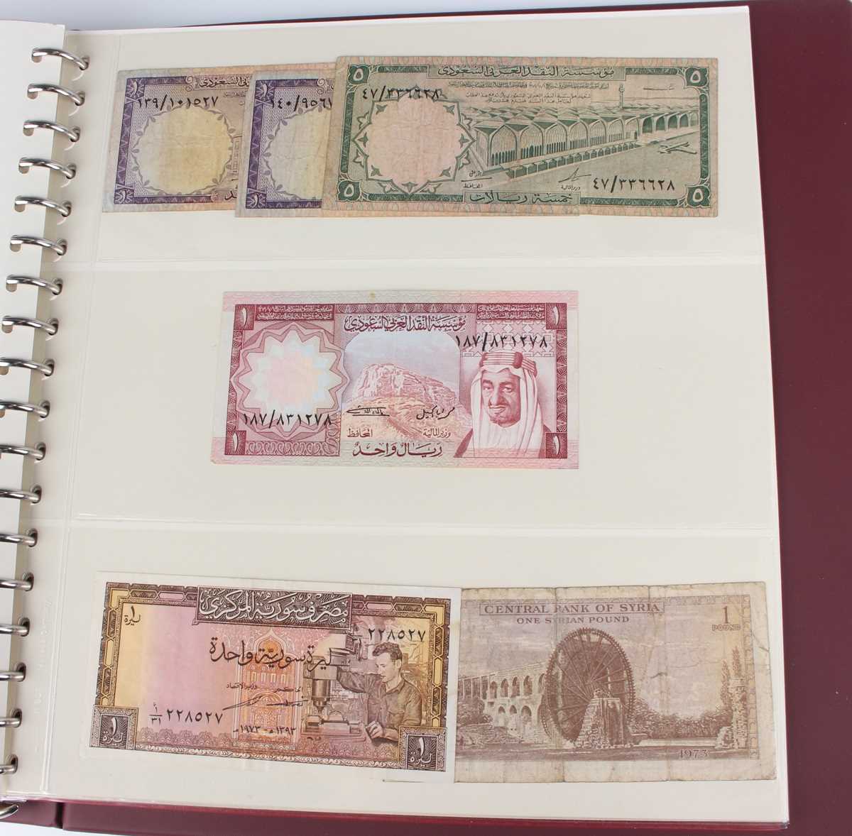 A large collection of European and world banknotes, including Iran, Jordan, USA, Jamaica, New - Image 13 of 16