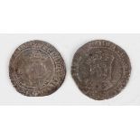 An Ireland Henry VIII posthumous issue groat, probably Dublin Mint 1547, and a Henry VIII second