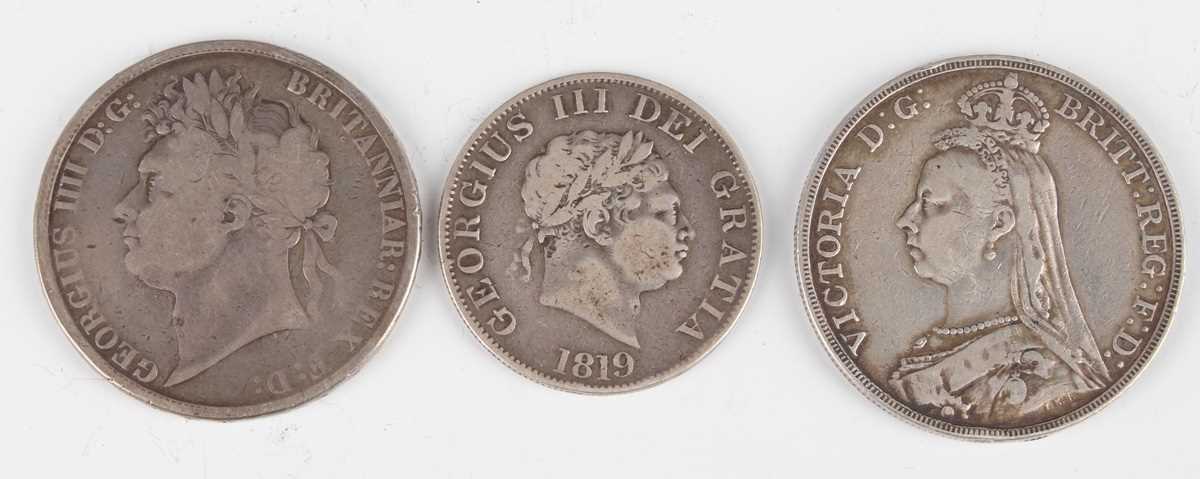 A collection of 17th, 18th and 19th century silver and copper alloy coinage, including an Anne - Image 4 of 5