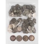 A large collection of pre-1947 British silver nickel coinage, including four George VI crowns